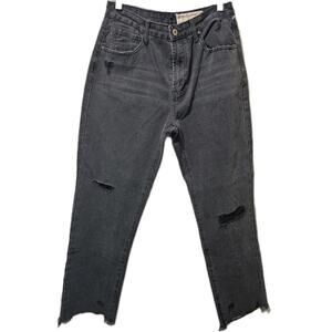 Wish List Distressed Black Jeans - Size L